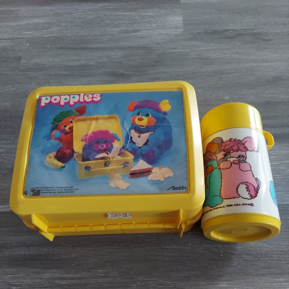 Vintage popples lunch box and thermos